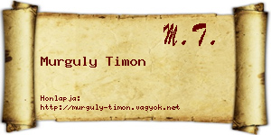 Murguly Timon névjegykártya
